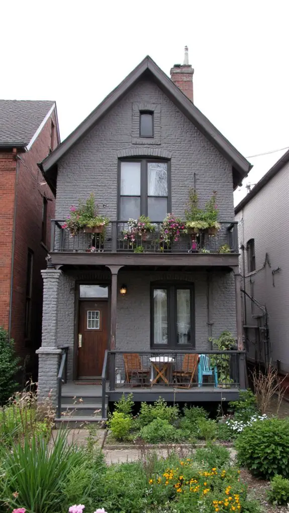 industrial gray rooftop balcony