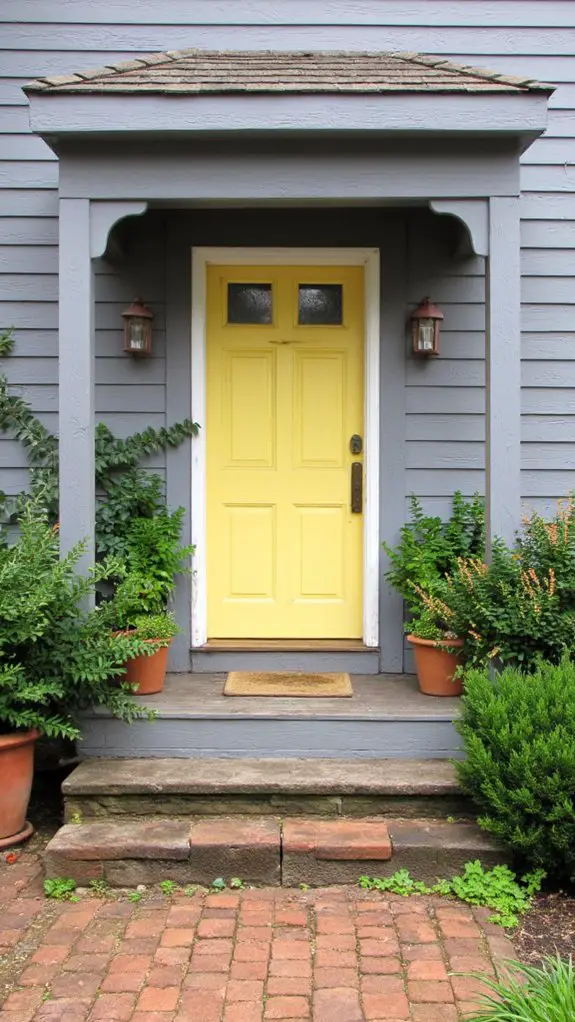 invigorating pale yellow entrance