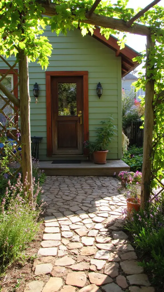 inviting artistic green studio