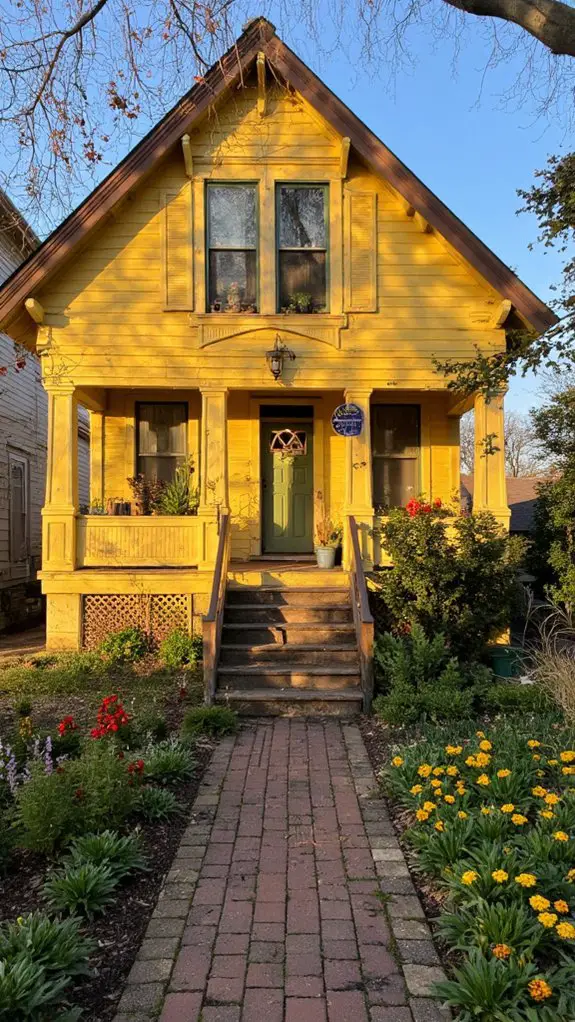 inviting artistic yellow craftsman