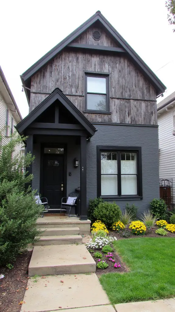 inviting gray and black accents