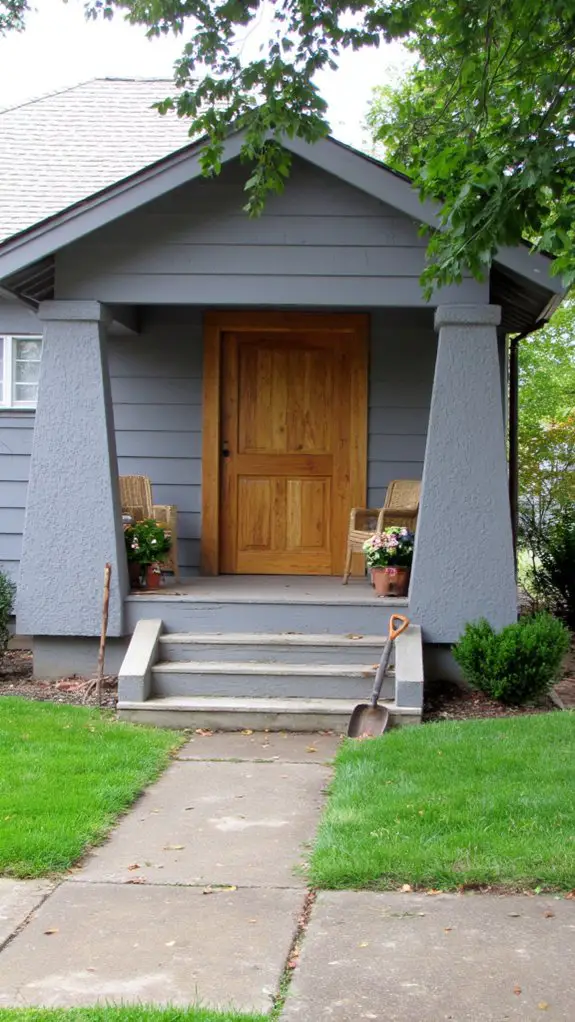 inviting gray home entrance