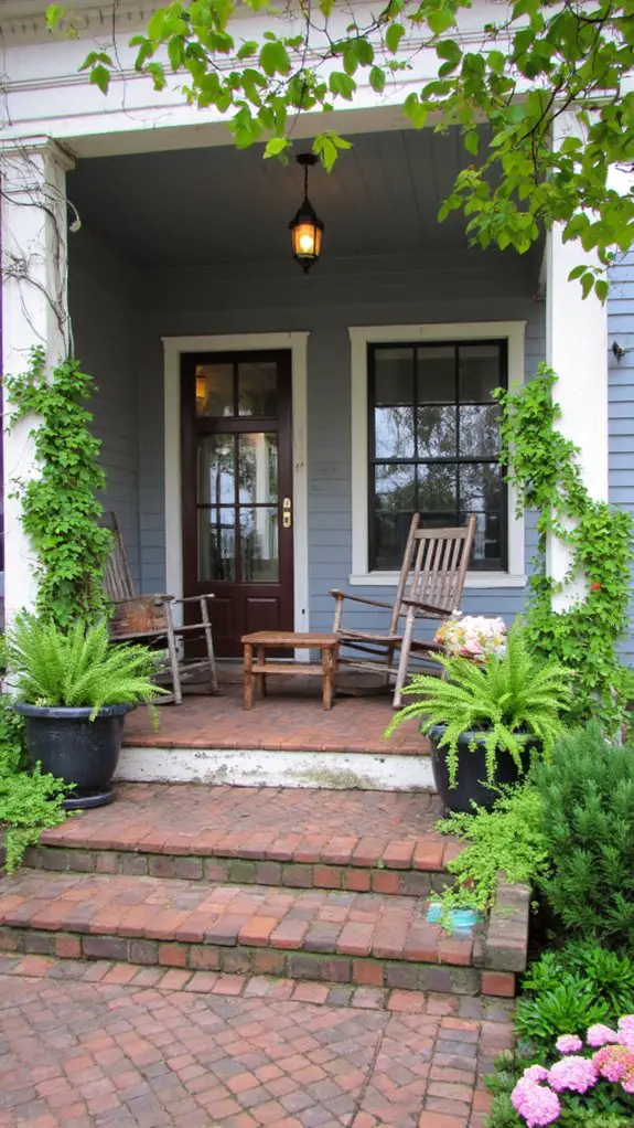 inviting gray house exterior