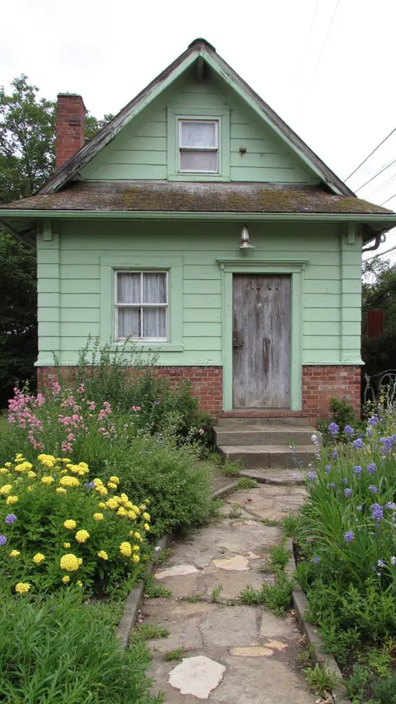 inviting light green homes