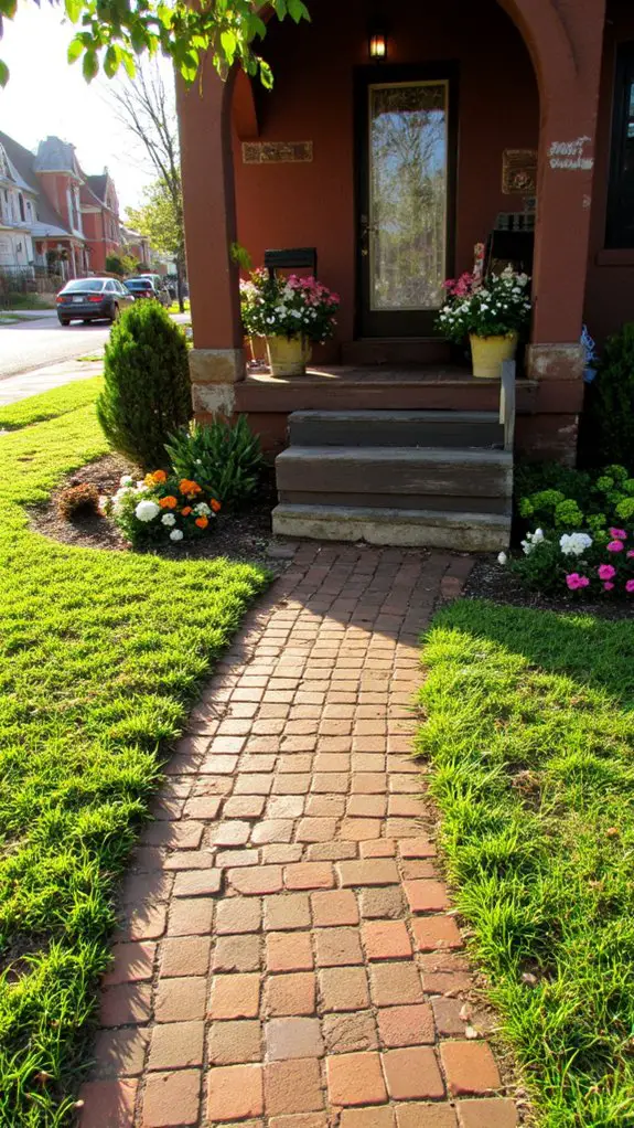 inviting pathway enhances curb appeal