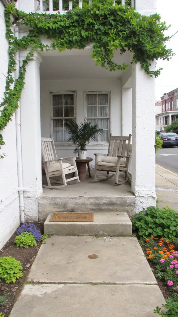 inviting porch with plants