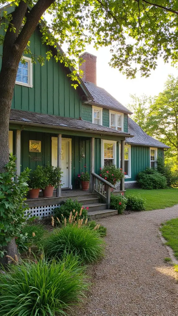 inviting rustic farmhouse retreat