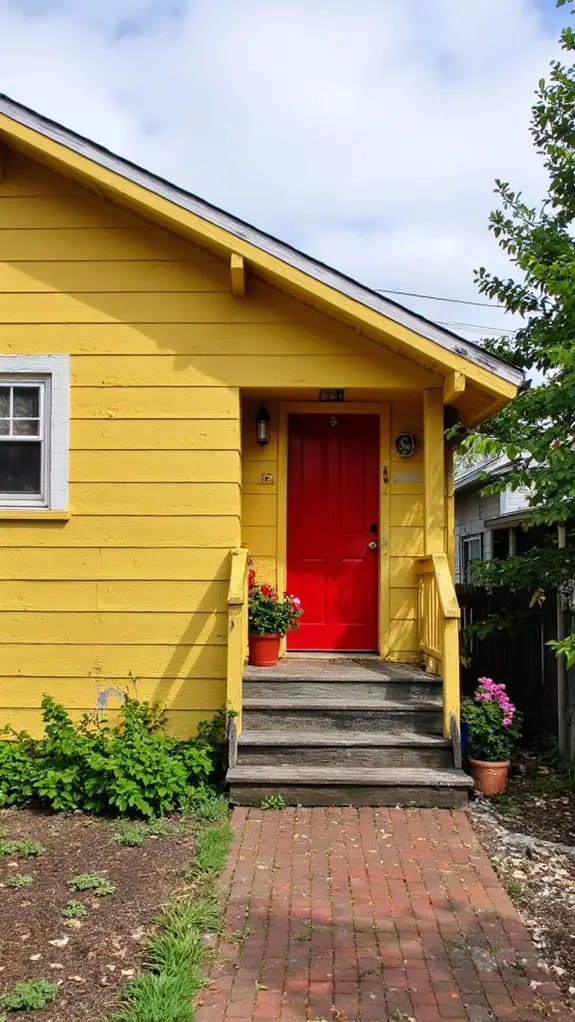 inviting yellow bungalow charm
