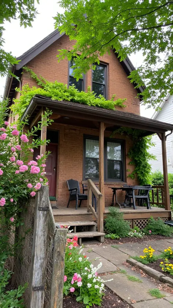 khaki brown meets natural wood