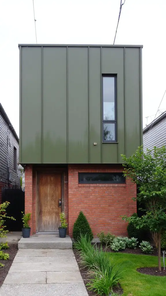 khaki green softens industrial design