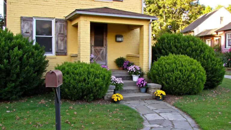 landscaping ideas for yellow houses