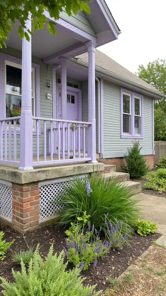 lavender enhances gray homes