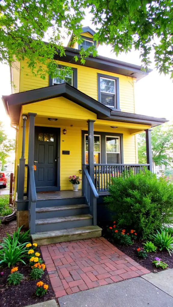 lemon yellow meets slate gray