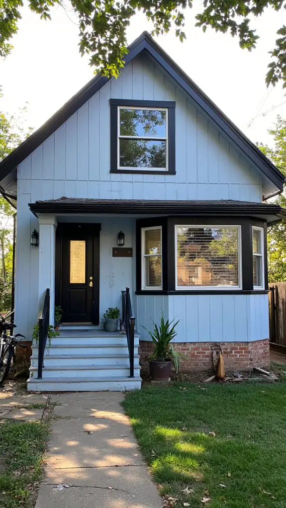 light blue black accents