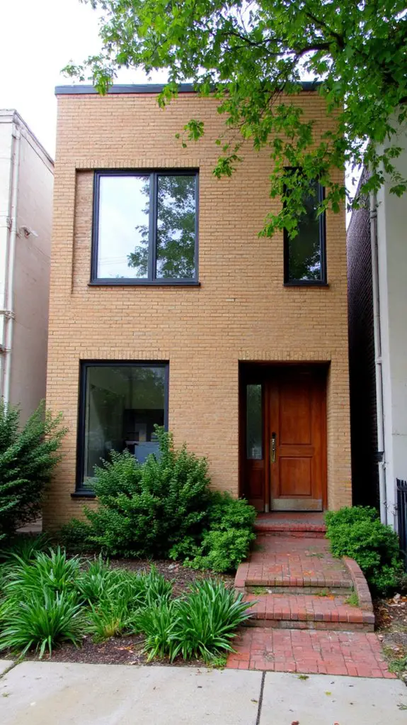 light brown brick aesthetics