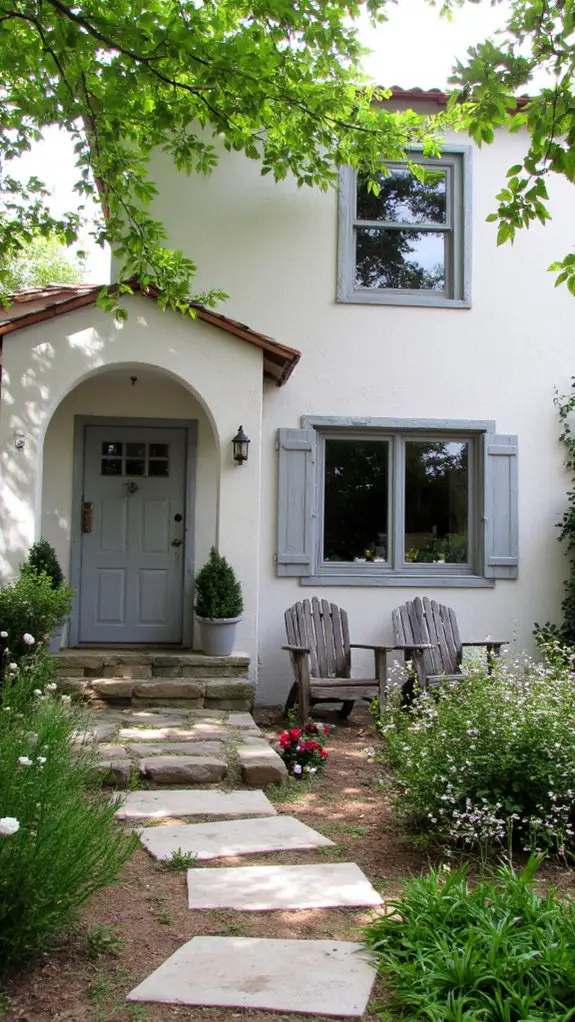 light gray rustic accents