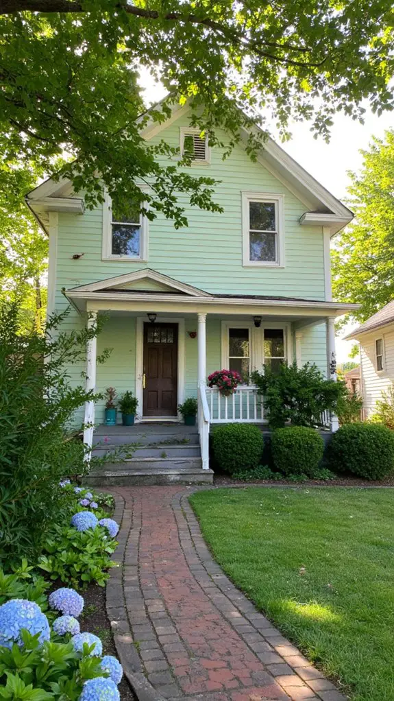 light green colonial charm