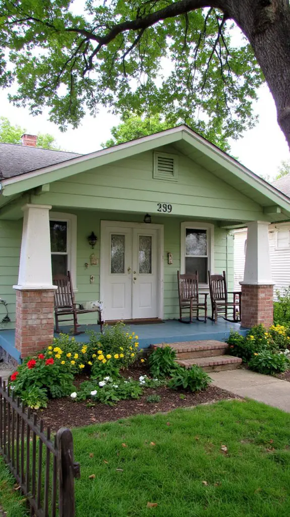light green inviting exterior