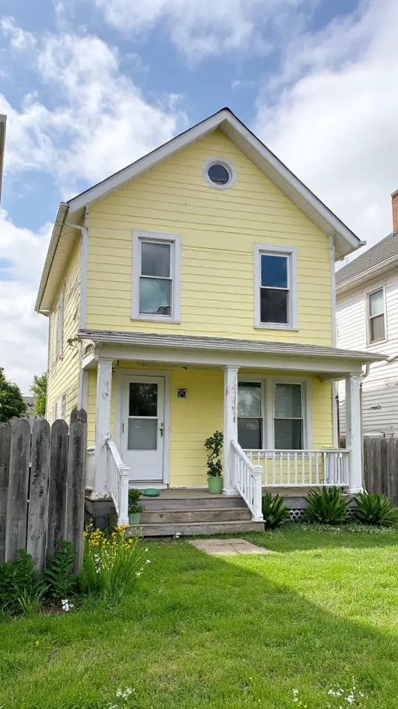 light yellow farmhouse charm