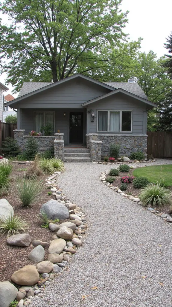 low maintenance gravel rock gardens