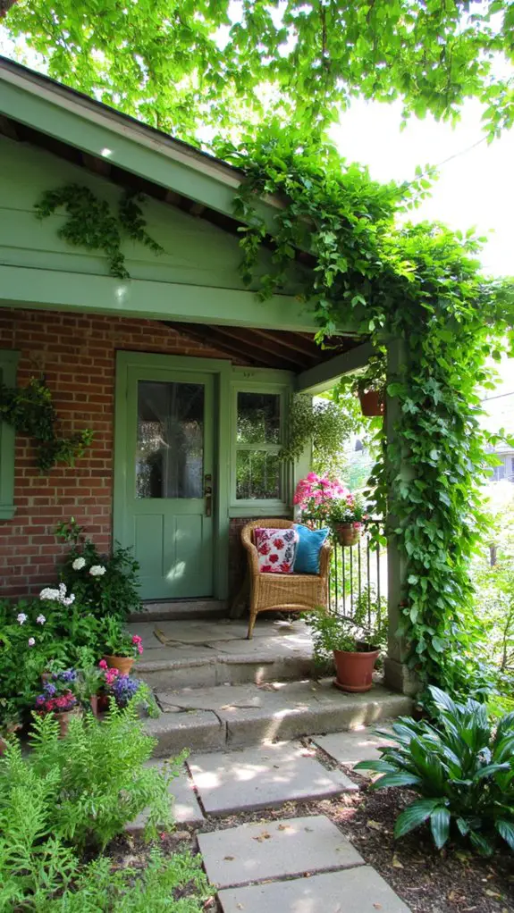 lush green climbing plants