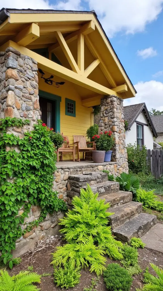 lush greenery enhances charm