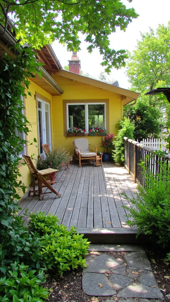 lush greenery enhances charm