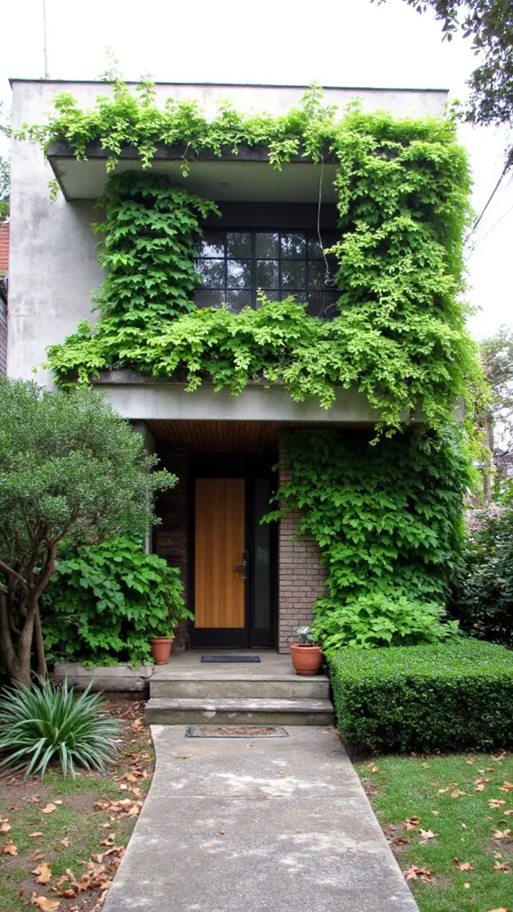 lush urban vertical gardens