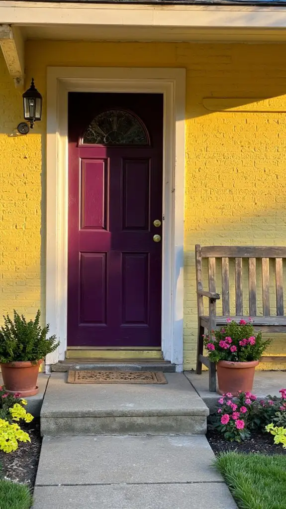 luxurious deep plum entrance