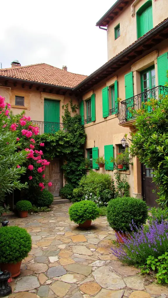 luxurious villa with greenery