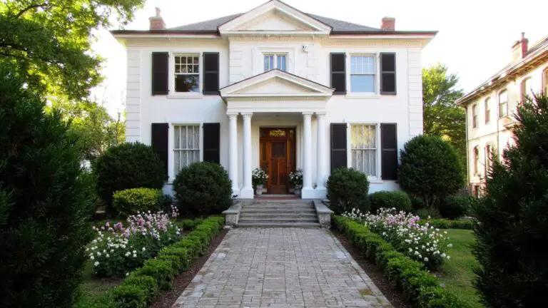 luxurious white mansion exteriors