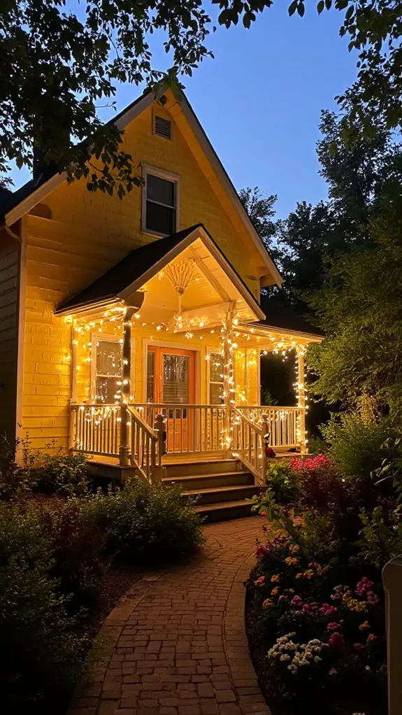 magical evening garden ambiance