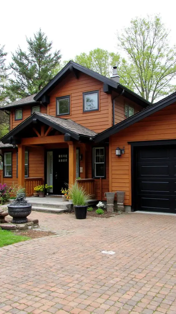 maple home with black accents