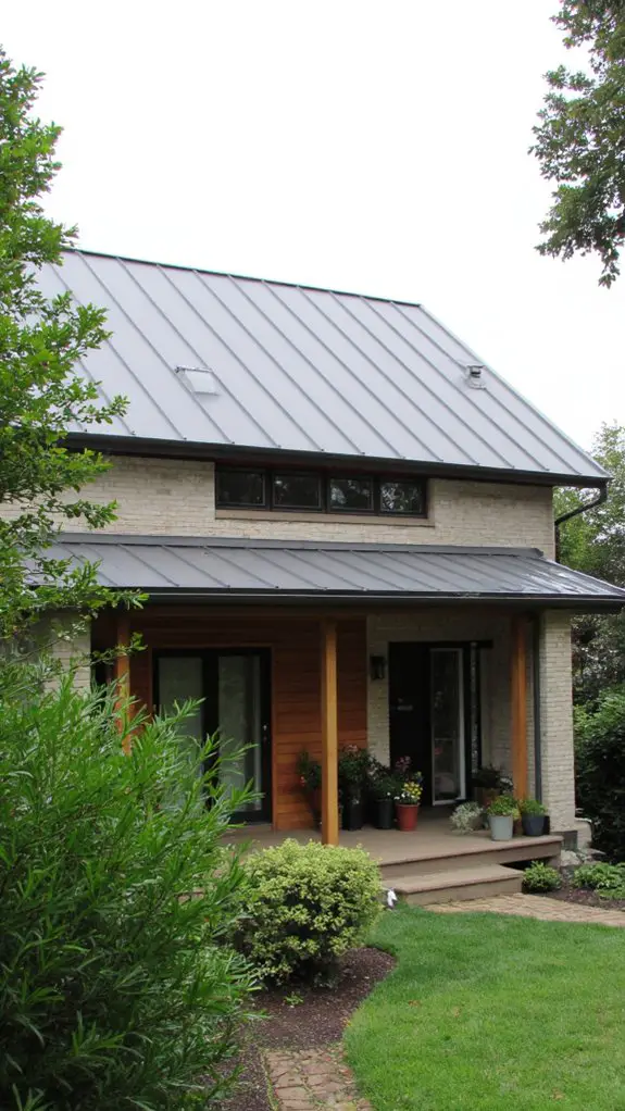 matte finish metal roof