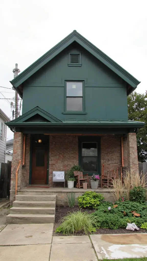 matte green copper elegance