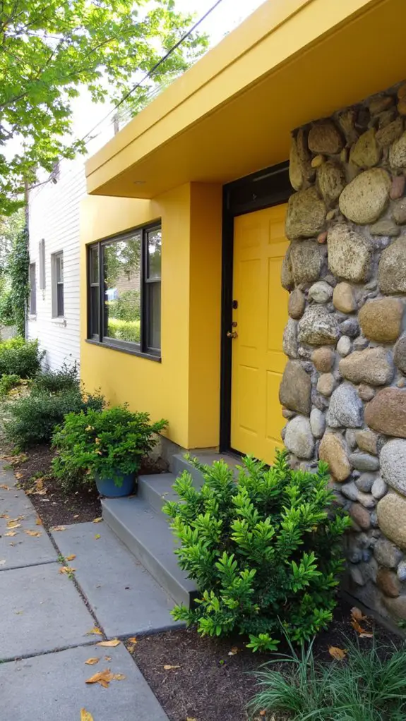 matte yellow stone contrast