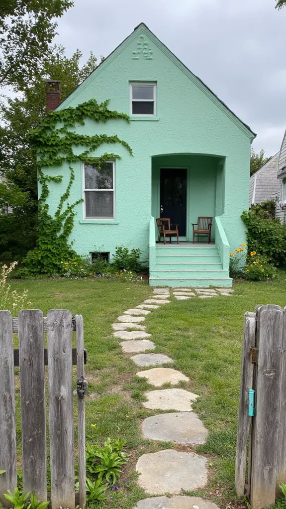 mellow mint stucco charm