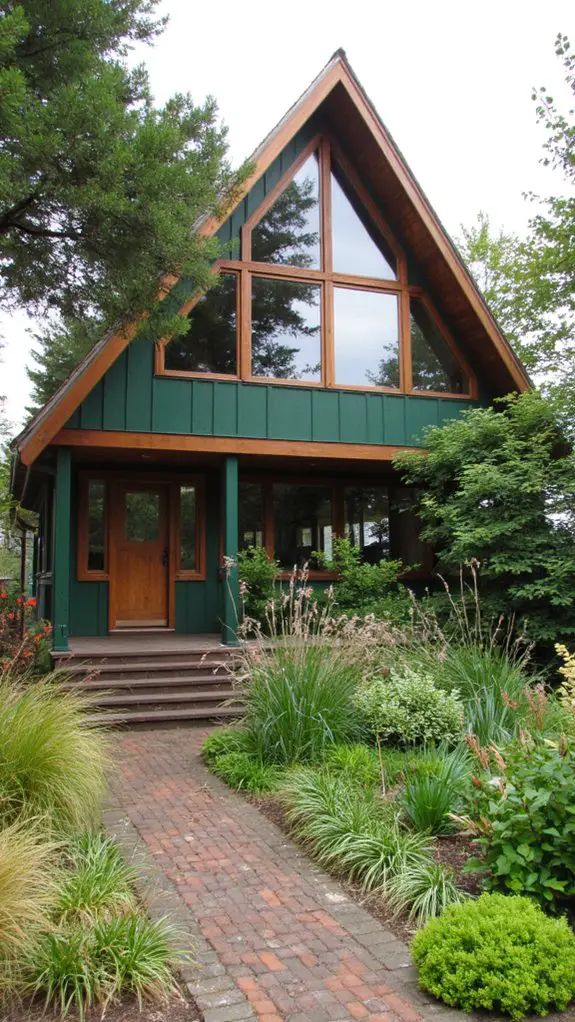 mid century modern green homes