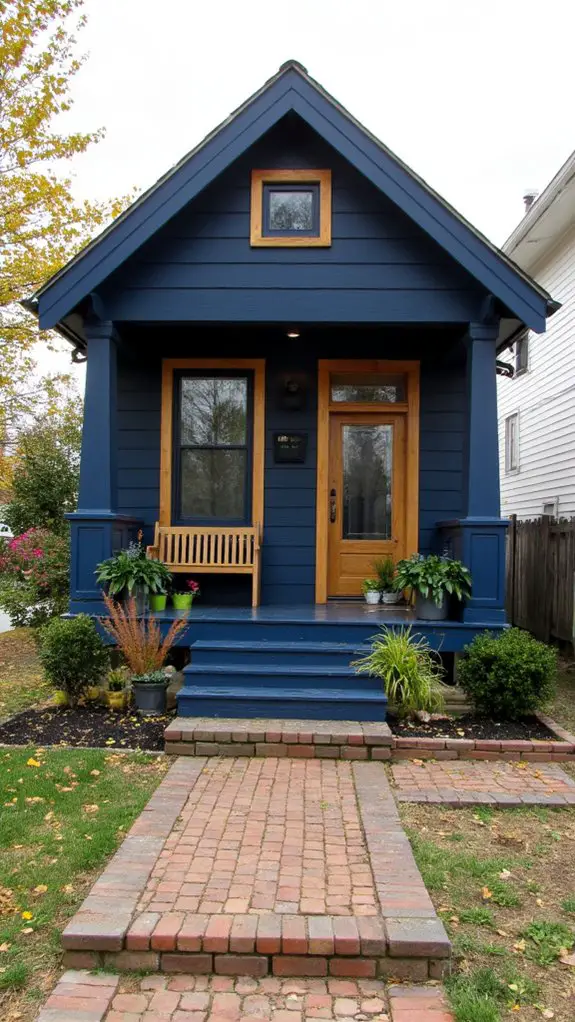 midnight blue honey oak