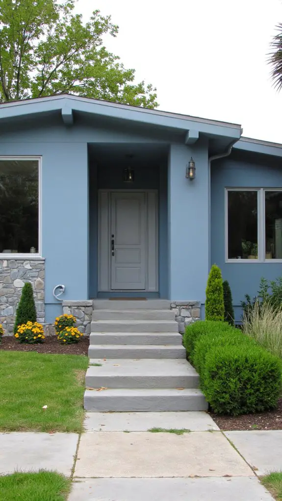 minimalist blue stone elegance