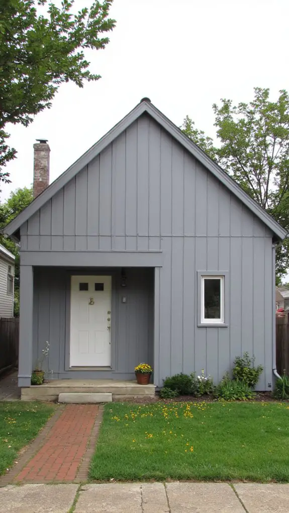 minimalist gray vertical siding