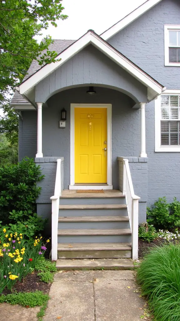 minimalist gray with yellow