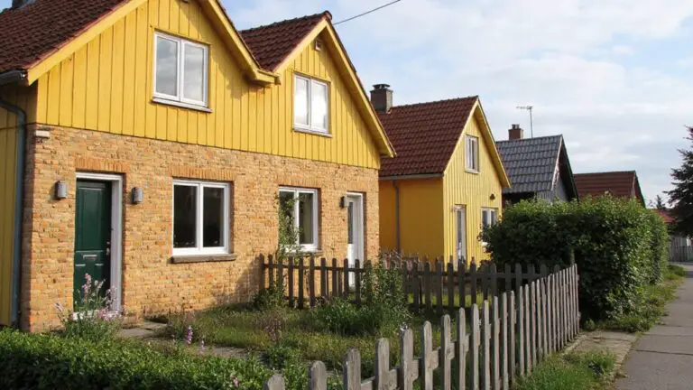 minimalist scandinavian yellow exteriors