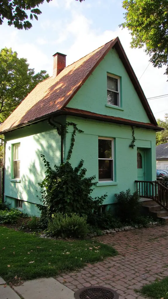 mint exterior copper accents