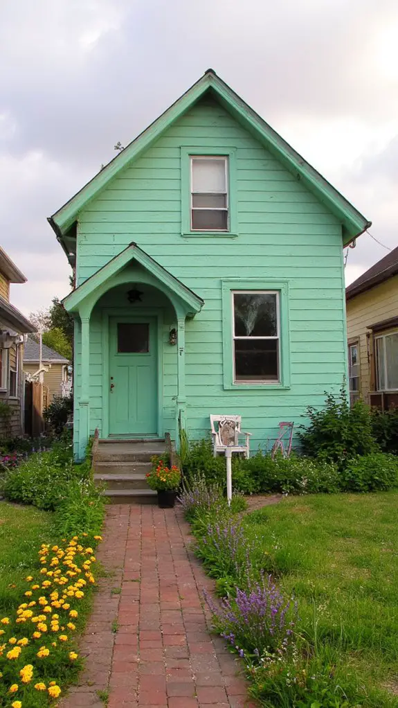 mint green exterior charm