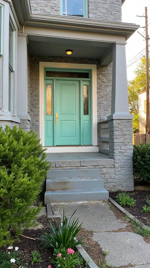 mint green light gray elegance