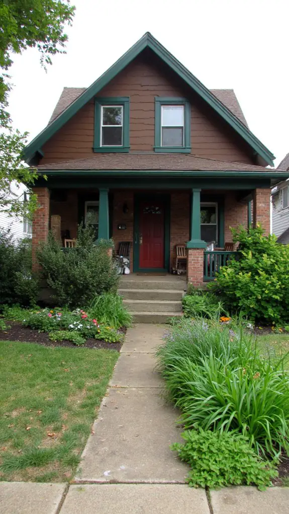 mocha and earthy green