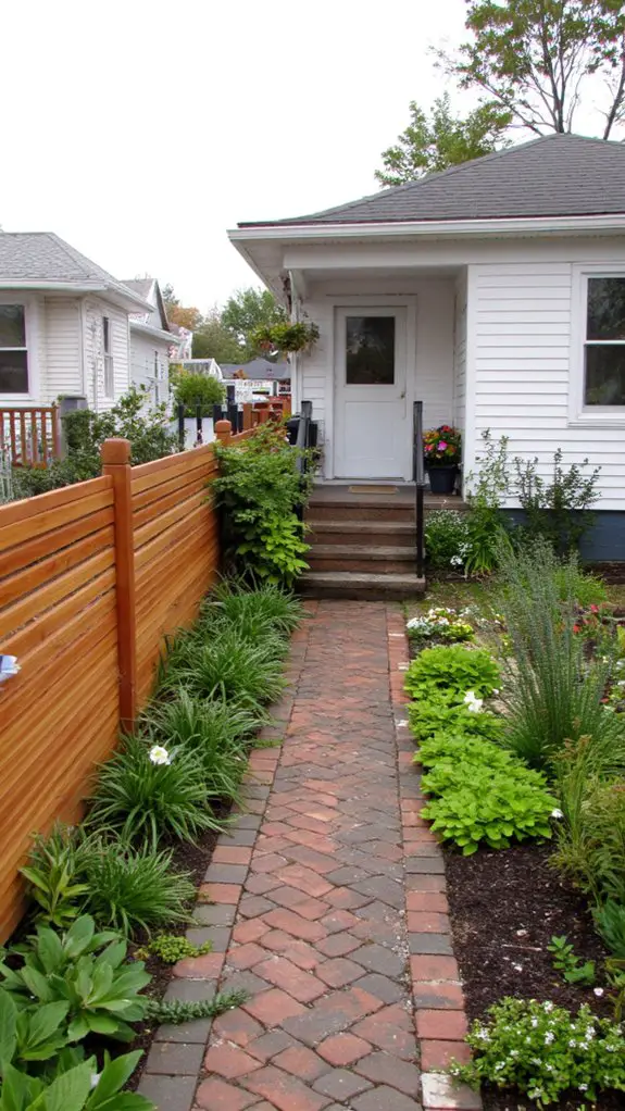 modern aesthetic slat fence
