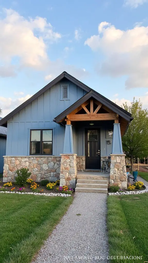 modern blue farmhouse elegance