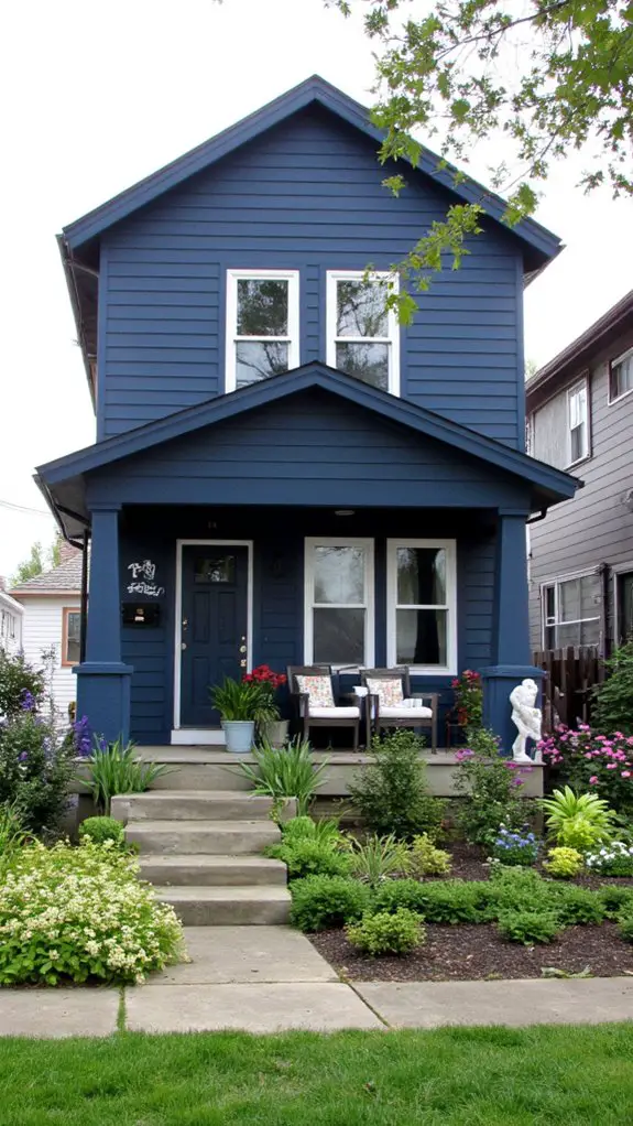 modern blue paneling aesthetics